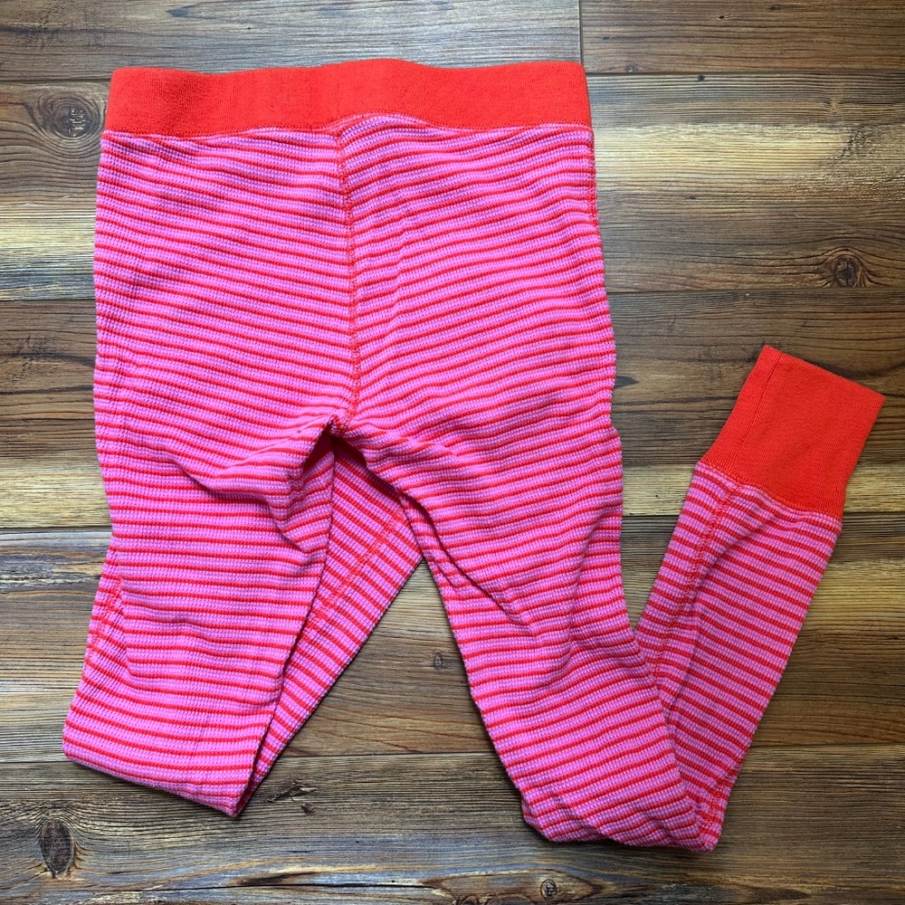 J. Crew Pink & Red Waffle Knit Leggings - Picture 2 of 4